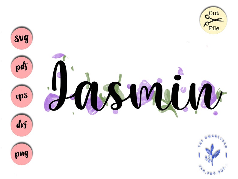 Lavender Name Svg Floral Name Svg Name Flowers Svg Custom Etsy