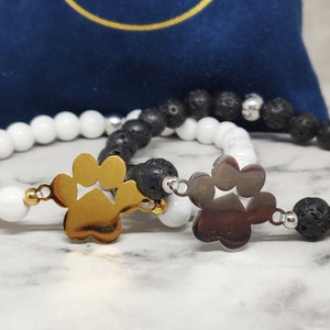 Mei's Handmade Paw with You | Beaded Bracelet | Meaningful Jewelry | Gemstone & 316L Stainless Steel | Gift for Her