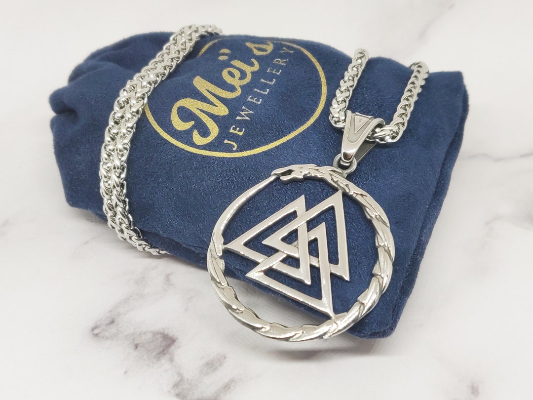 May's Viking Wyrm Valknut Necklace Men / Viking Etsy