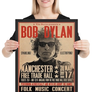 Bob Dylan Manchester Free Trade Hall Concert Gig Poster