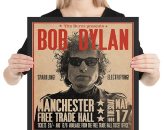 Bob Dylan Manchester Free Trade Hall Concert Gig Poster