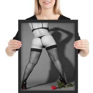 Woman In Suspenders Classy Wall Art Decor