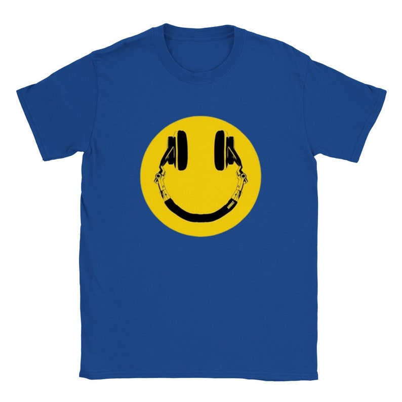 Acid House Smiley Face Old Skool Rave Unisex T Shirt Royal