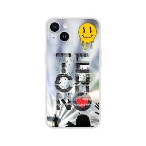 Techno Old School Rave Smiley Face Acid House Flexi iPhone Samsung Case