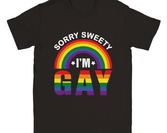 I'm Gay | Gay Pride Rainbow Black T Shirt