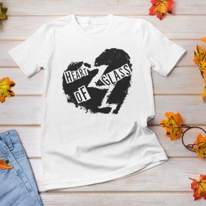 Blondie Inspired Heart Of Glass Crew Neck T Shirt