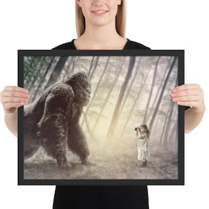 Gorilla And The Girl Animal Print Decoración de arte mural