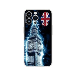 Big Ben London Union Jack Lightening Flexi iPhone Samsung Case