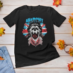 Anarchy UK Punk Unisex Black T Shirt