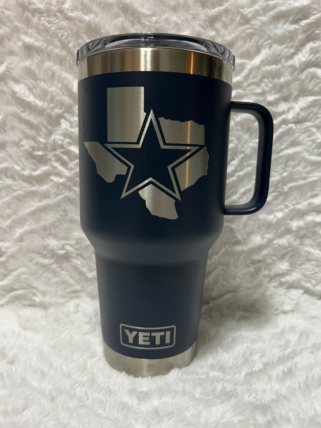 30oz Laser Engraved Dallas Cowboys YETI Travel Mug Etsy