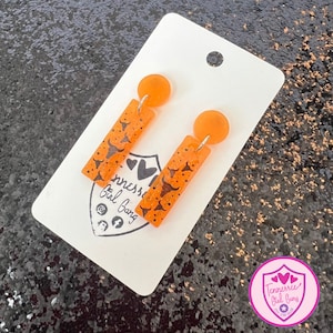 Longhorn Dangle Stud Earrings - Texas Game Day Earrings - Hook’em Horns Earrings - Western Earrings - University of Texas UT Earrings