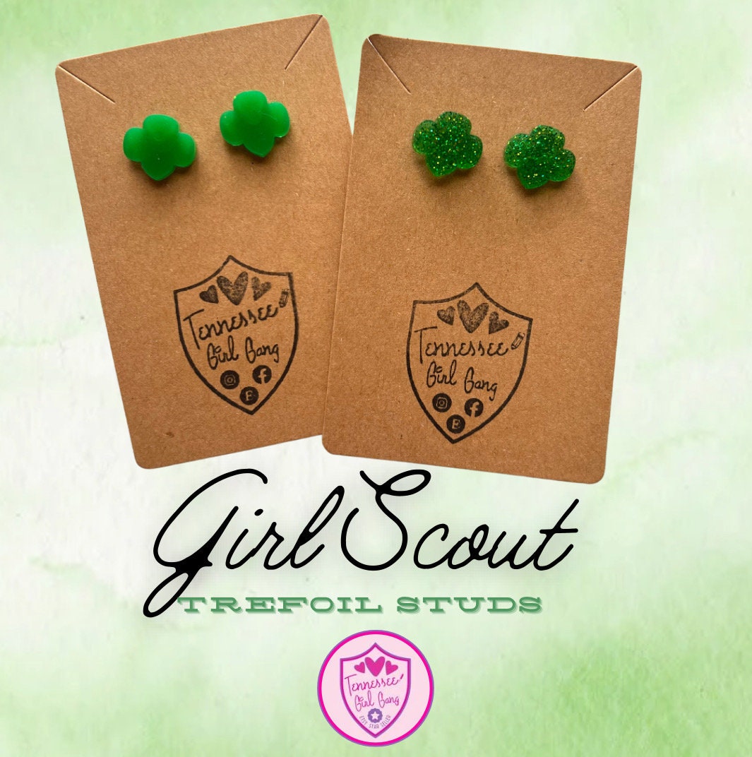Girl Scout Earrings - Trefoil Earrings - Girl Scout Leader Gift - Girl Scout Gift - Daisy/Brownie/Cadette/Senior/Ambassador Earring