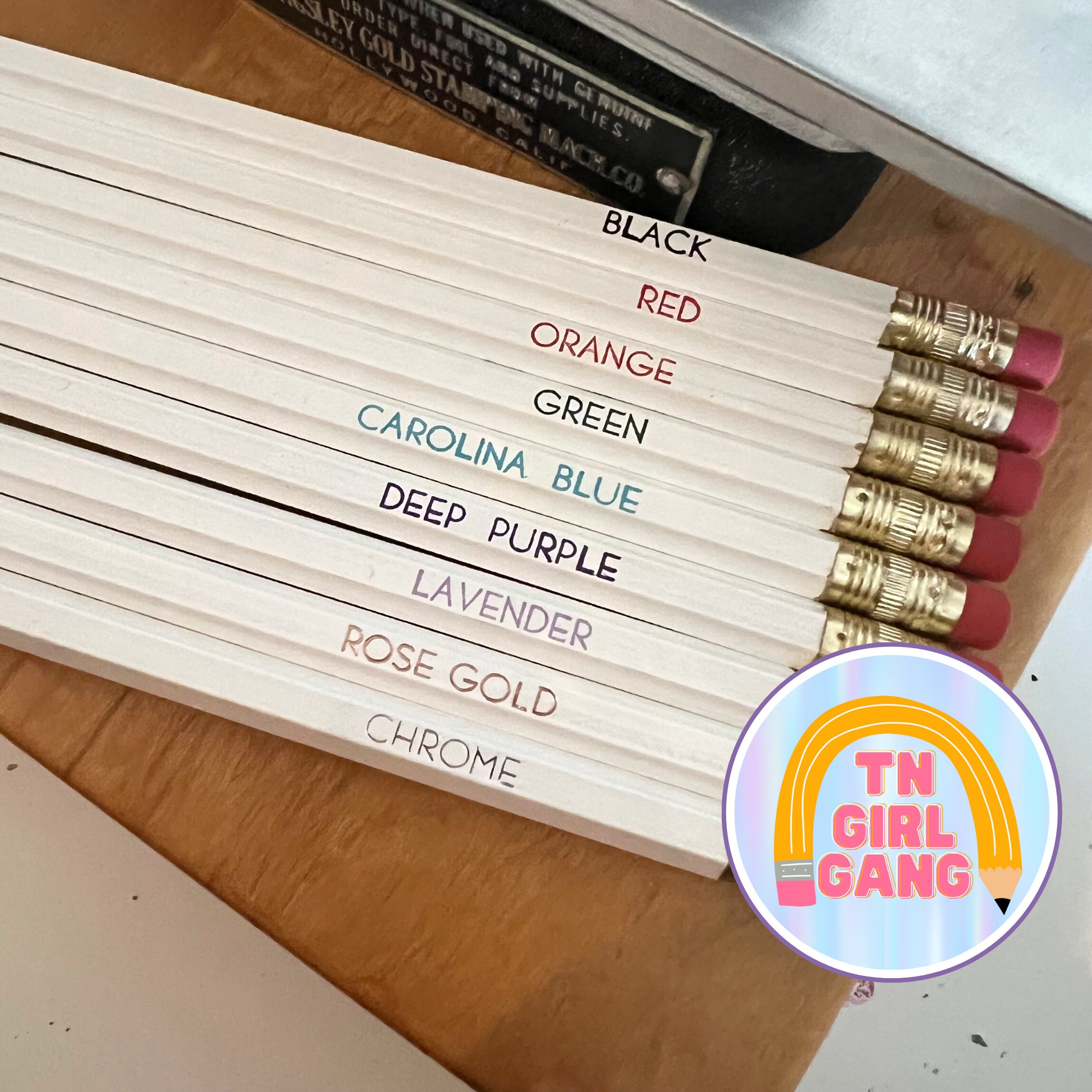 Set of 12 Personalized Colored Pencils Custom Pencil Set School
