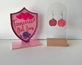 Apple Dangle Earrings  - Apple Sweater Earrings - Teacher Earrings - Teacher Appreciation Earrings - Teacher Gift - Apple Gift