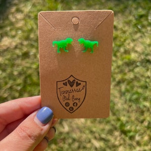 Dinosoar Earrings - T-Rex Earrings - Dino Earrings - Reptar Earrings - Dinosoar Jewelry - Dino Studs - T-Rex Studs -  Tyrannosaurus Earrings