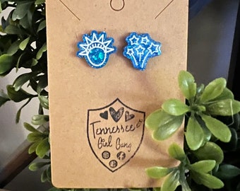Lady Liberty Earrings - Firework Earrings - Fourth of July Earrings - July 4th Earrings - Statue of Liberty Earrings - USA Earrings