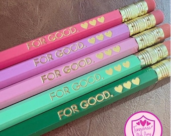 Wicked For Good Inspired Pencil Pack School Supplies -Team Elphaba -Team Glinda - Shiz University- Wicked Party Favors -Unique Wicked Gift