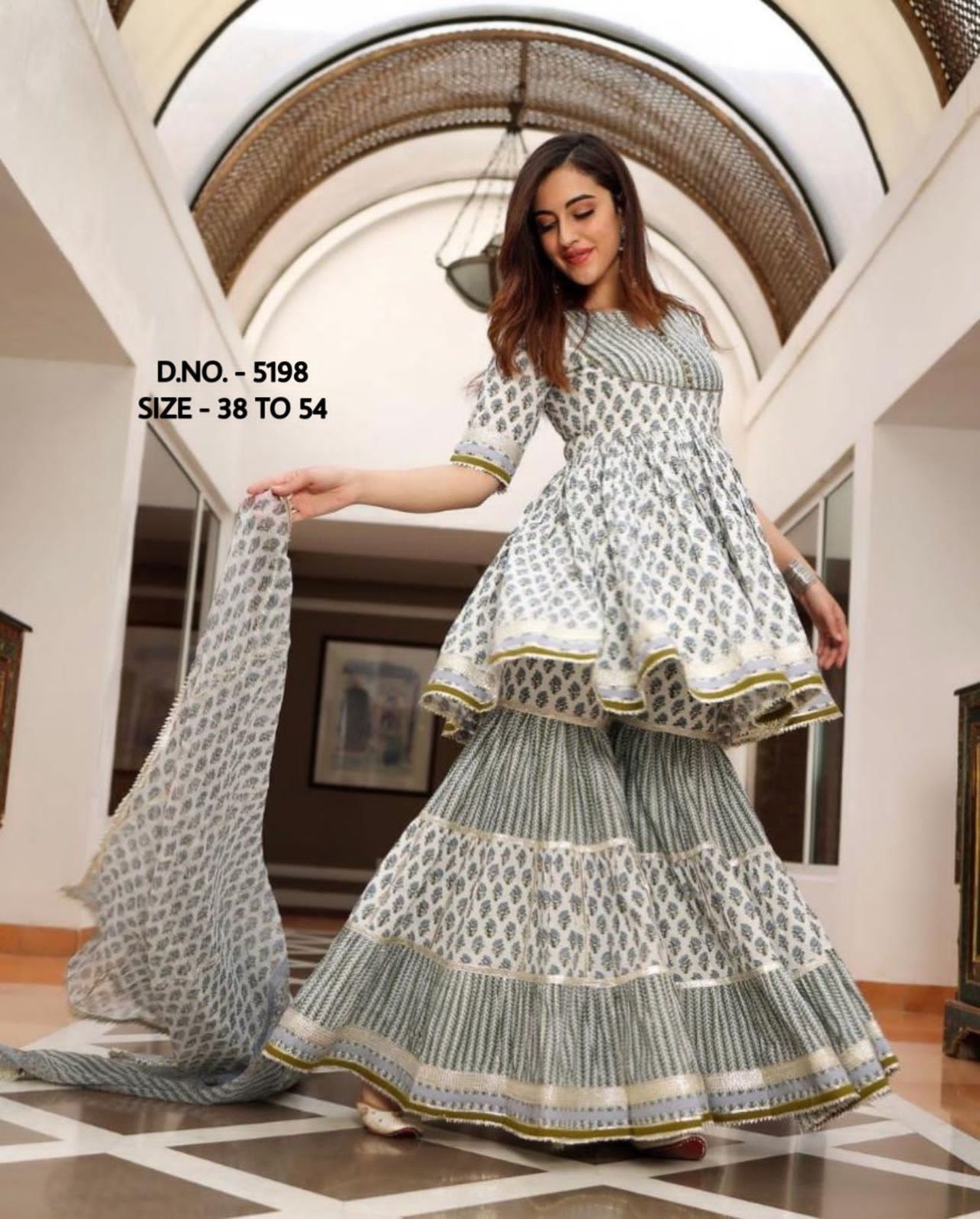 Pure Cotton Hand Block Printed Anarkali Kurti With Full Flair - Etsy