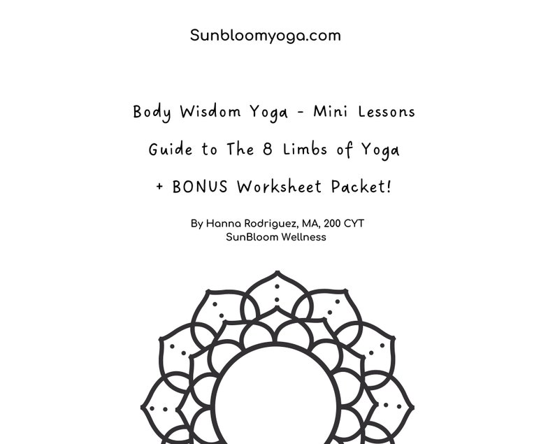 Guide to the 8 Limbs of Yoga, PDF, Printable, 8 Pages, Worksheets, Self Study, for Yoga Teachers and Students image 3