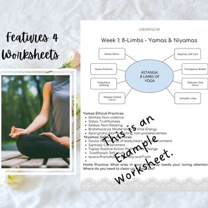 Guide to the 8 Limbs of Yoga, PDF, Printable, 8 Pages, Worksheets, Self Study, for Yoga Teachers and Students image 7