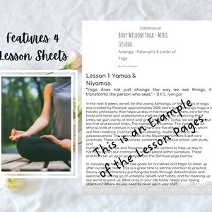 Guide to the 8 Limbs of Yoga, PDF, Printable, 8 Pages, Worksheets, Self Study, for Yoga Teachers and Students image 6
