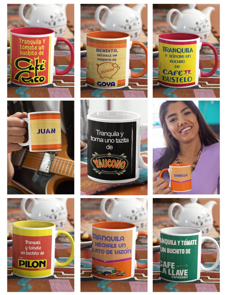 11 Oz Bustelo Mug With Red Interior & Handle. Cafesito Mug. Un Buchito ...