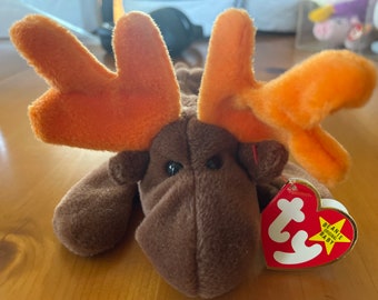 RARE TY 1993 Beanie Baby Chocolate the Moose - Etsy