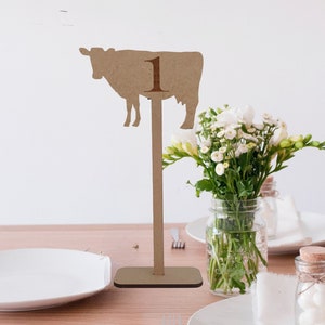 Cow table numbers/Country theme wedding table numbers/Farm wedding table numbers/Rustic table numbers/barn wedding/Cow theme wedding
