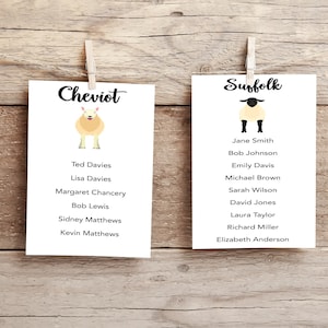 Farm wedding table plan sheep theme wedding decor rustic wedding table plan sheep farm wedding table plan country wedding table plan