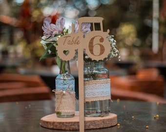 Tractor table numbers/Country theme wedding table numbers/Farm wedding table numbers/Rustic table numbers/barn wedding table number