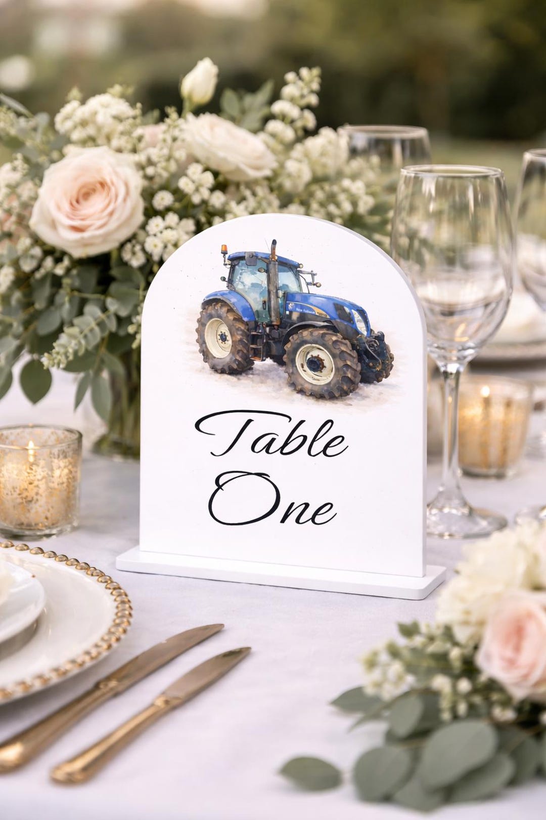 Tracktor Table Personalised Tractor Table Numbers | Farm Wedding Acrylic Signs A5 - Etsy