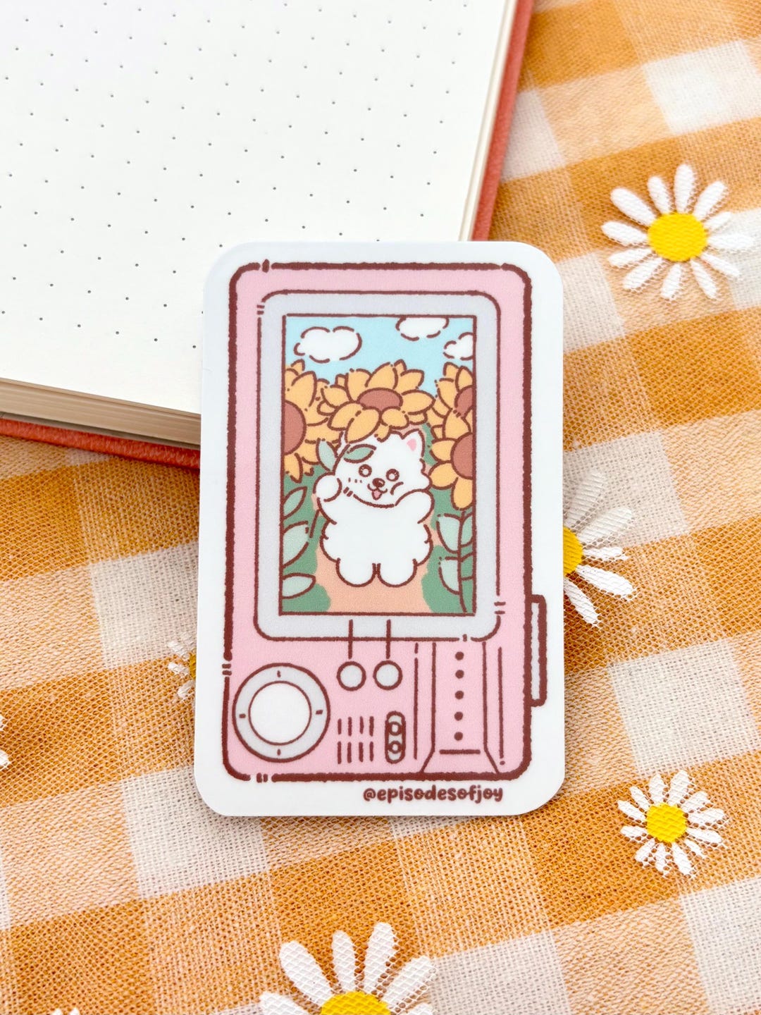 Retro Digital Camera Samoyed Sticker - Y2K Aesthetic Dog Decal, Kawaii ...