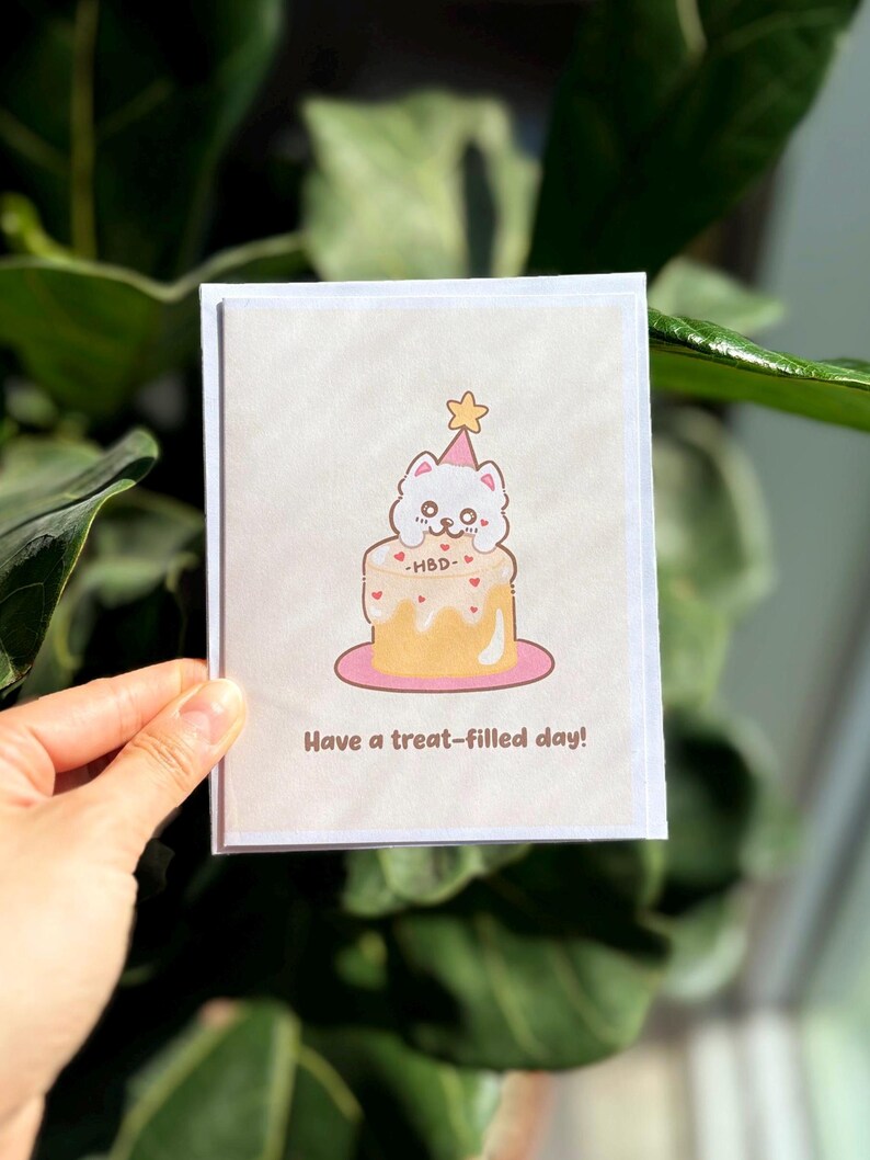 Funny Dog Birthday Card | Loki Biting Cake Greeting Card | Have a Treat ...