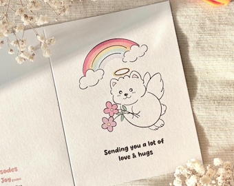 Sympathy Greeting Card / Cute Dog Card / Dog Sympathy Card / Cute Condolence Card