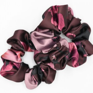 Set of 2 Build Your own Handmade in USA Cotton, Linen, and Silky Satin Scrunchies | Organic Cotton & Natural Rubber Elastic | Zero Waste