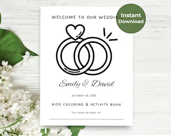 Kids Wedding Activity Book: Coloring Pages (Digital Download)
