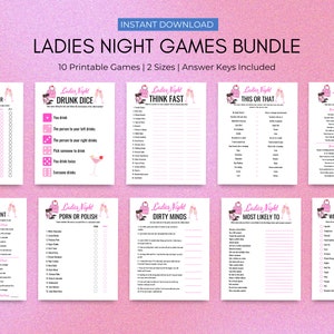 Ladies Night Games | Ladies Night Out Game | Ladies Dirty Minds Game | Dirty Minds Ladies Night | Ladies Night Games Printable