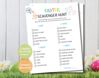 Easter Scavenger Hunt Game: Fun Spring Classroom Activity (PDF)