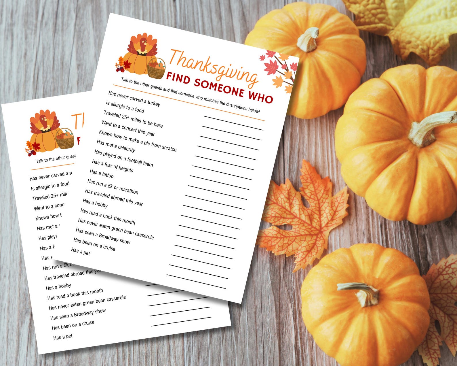 Thanksgiving Find Someone Who, Thanksgiving Game Printable, Family ...