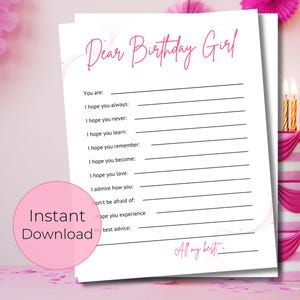 Wishes For Birthday Girl | Advice And Wishes | Birthday Questions | Birthday Keepsake Idea | Birthday Wishes Cards | Birthday Games Women