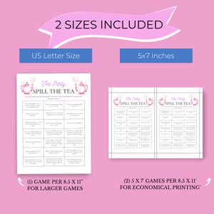 Spill the Tea Game | Tea Party Games Printable | Tea Party Activities ...