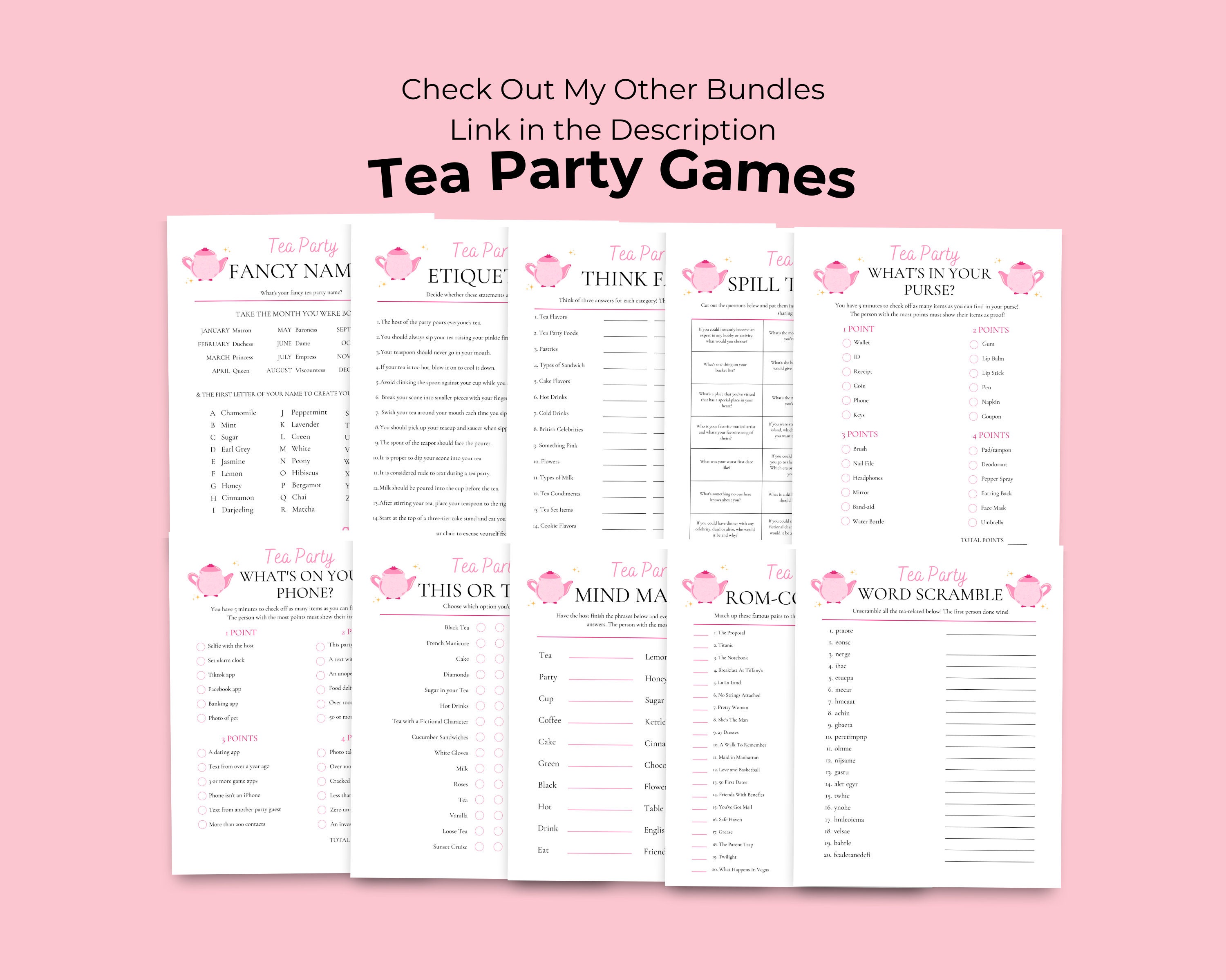 Slumber Party Games Bundle Teen/preteen Sleepover Games Birthday Party ...