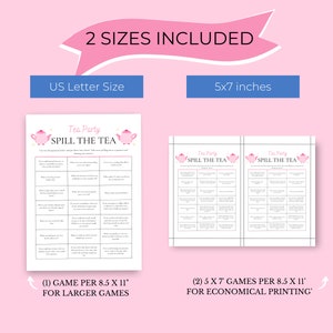 Spill the Tea Game | Tea Party Games Printable | Tea Party Activities ...