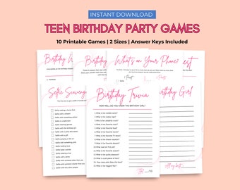 Teen Birthday Party Games: 10 Printable Activities (PDF Download)