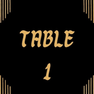 ¡Cartas de mesa en negro y oro (también tarjetas VIP)!