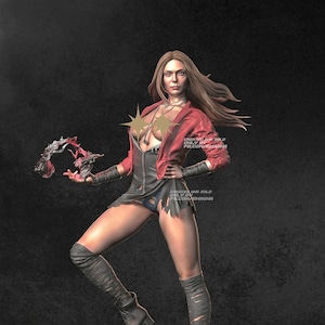 Scarlet Witch Stl File- Elisabeth Olsen- Wanda Vision original series- For 3D Printers
