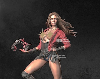 Scarlet Witch Stl File- Elisabeth Olsen- Wanda Vision original series- For 3D Printers