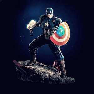 Captain America Stl File 3D Print SuperHero