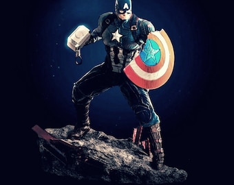 Captain America Stl File 3D Print SuperHero