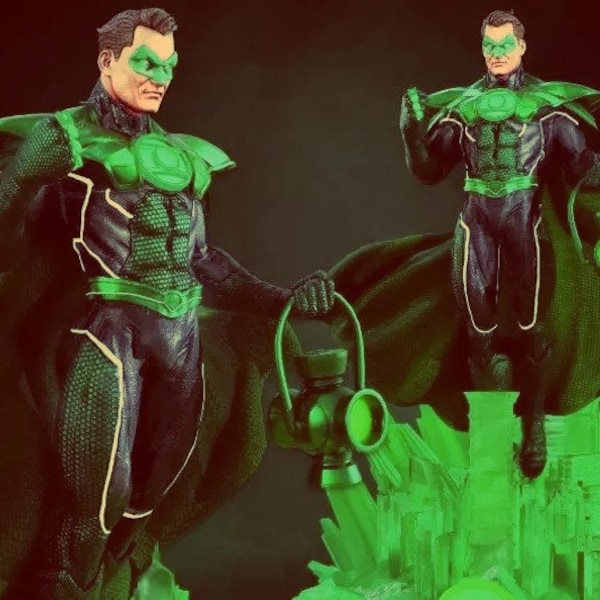 Green Lantern STL- 3D Model Character for 3D Printers on Resin or Filament